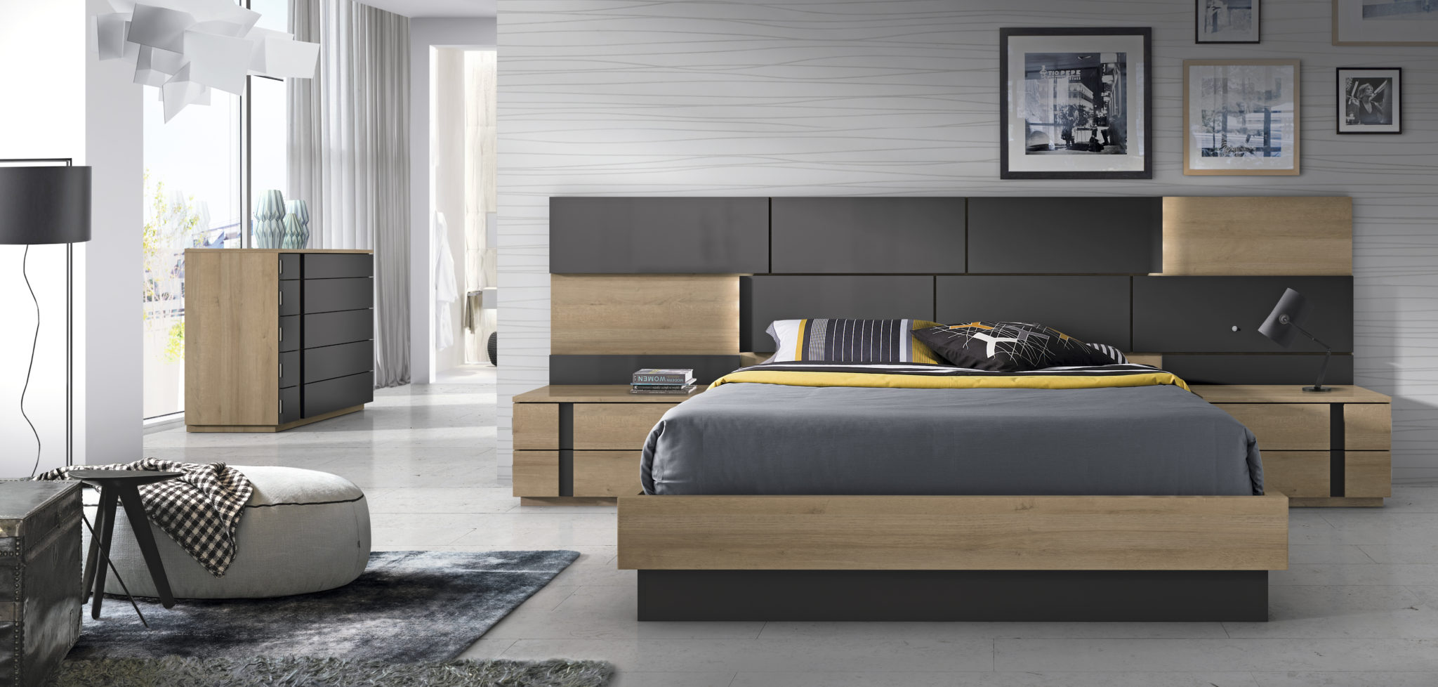 Dormitorio Gleos 07 color Nogal | magicmoble